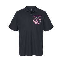 Retro Floral Ribbon Mammo Tech Mammography Technologist Softstyle Adult Sport Polo