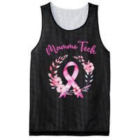 Retro Floral Ribbon Mammo Tech Mammography Technologist Mesh Reversible Basketball Jersey Tank