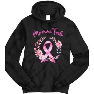 Retro Floral Ribbon Mammo Tech Mammography Technologist Tie Dye Hoodie