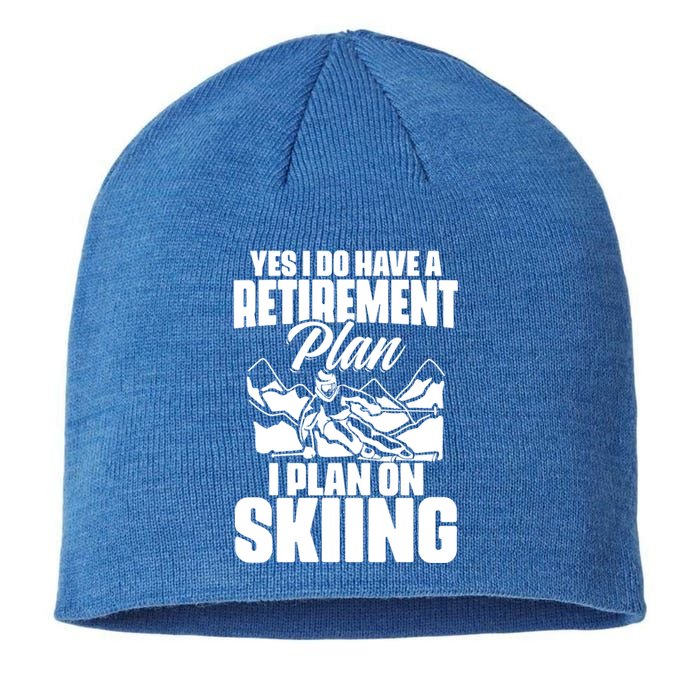 Retiree Funny Retiret Retire Pension Skiing Retired Gift Sustainable Beanie