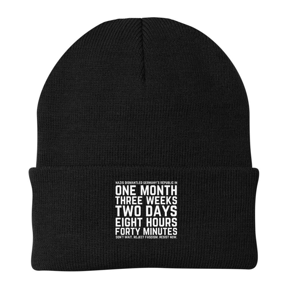 Reject Fascism Resist Now Resist Like Its 1938 Germany Beanie