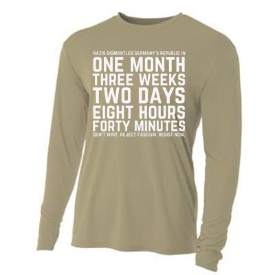 Reject Fascism Resist Now Resist Like Its 1938 Germany Cooling Performance Long Sleeve Crew