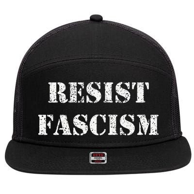 Resist Fascism 7 Panel Mesh Trucker Snapback Hat