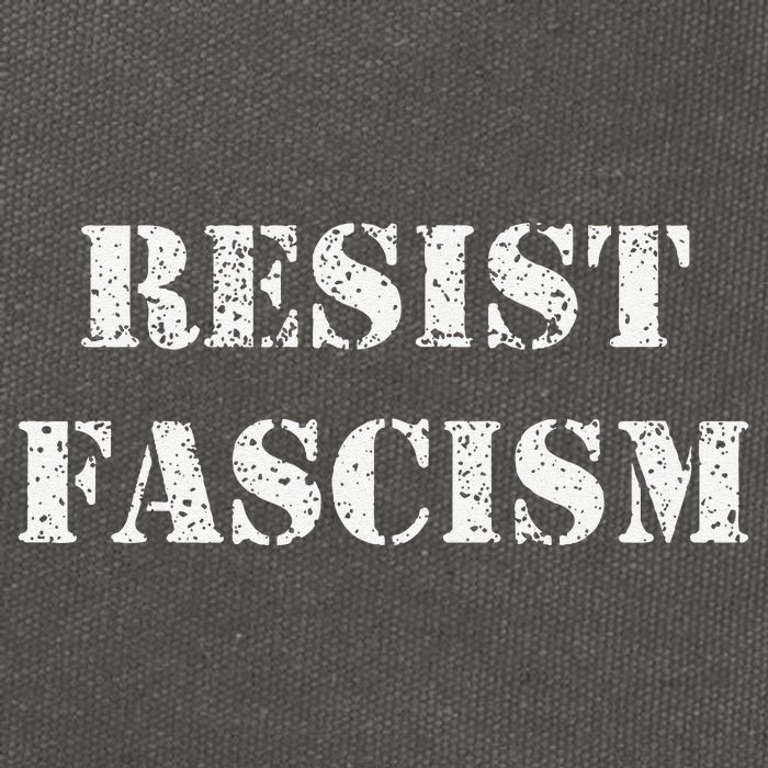 Resist Fascism Cotton Canvas Backpack
