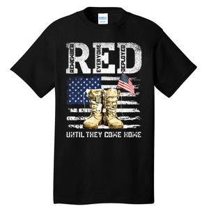 RED Friday Remember Everyone deployed every friday veterans Tall T-Shirt