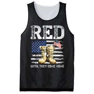 RED Friday Remember Everyone deployed every friday veterans Mesh Reversible Basketball Jersey Tank