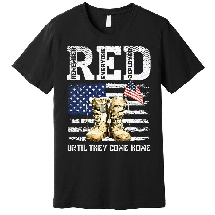 RED Friday Remember Everyone deployed every friday veterans Premium T-Shirt