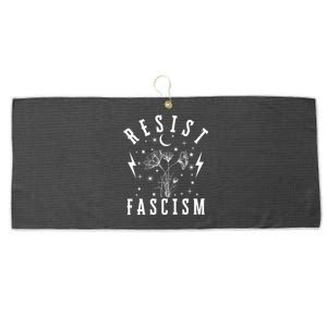 Resist Fascism Large Microfiber Waffle Golf Towel