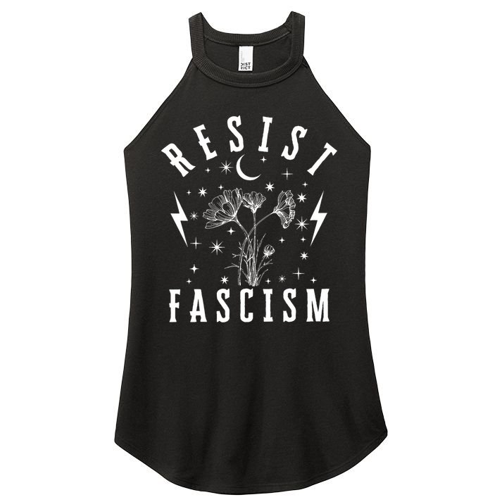 Resist Fascism Women's Perfect Tri Rocker Tank