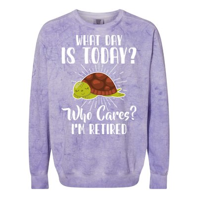 Retired Funny Retirement Gift Colorblast Crewneck Sweatshirt