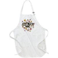 Retro Floral Rock Band Full-Length Apron With Pockets