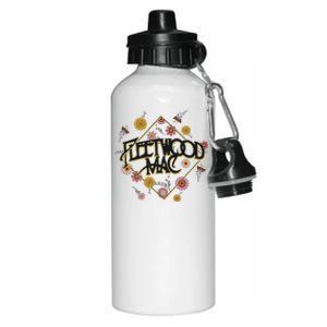 Retro Floral Rock Band Aluminum Water Bottle