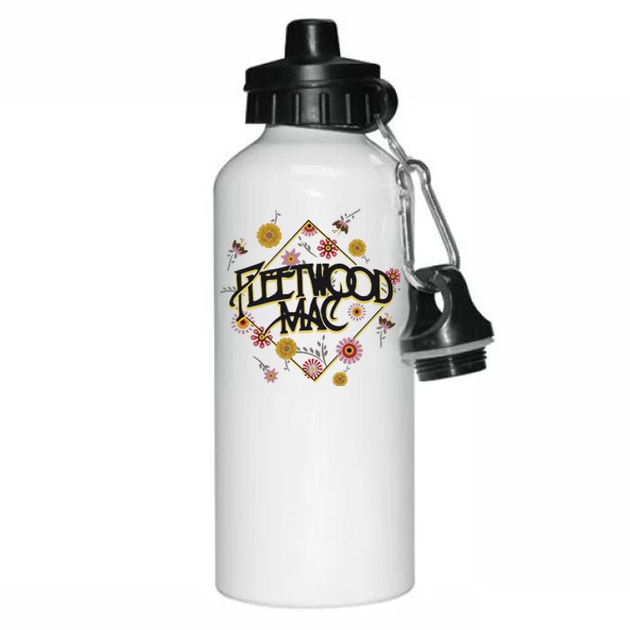 Retro Floral Rock Band Aluminum Water Bottle