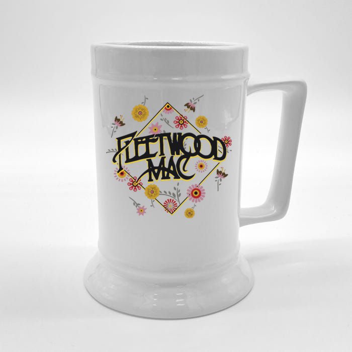 Retro Floral Rock Band Beer Stein