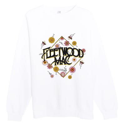 Retro Floral Rock Band Premium Crewneck Sweatshirt