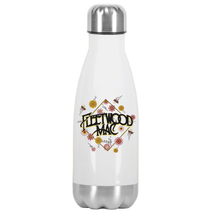 Retro Floral Rock Band Stainless Steel Insulated Water Bottle