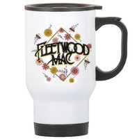 Retro Floral Rock Band Stainless Steel Travel Mug