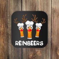 Reinbeers Funny Reindeer Beer Christmas Drinking Xmas Gift TShirt Coaster