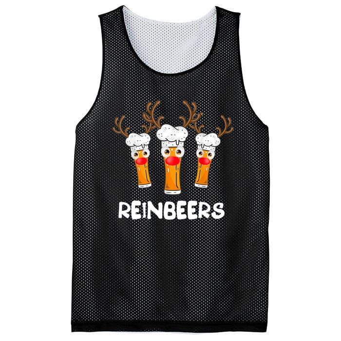 Reinbeers Funny Reindeer Beer Christmas Drinking Xmas Gift TShirt Mesh Reversible Basketball Jersey Tank