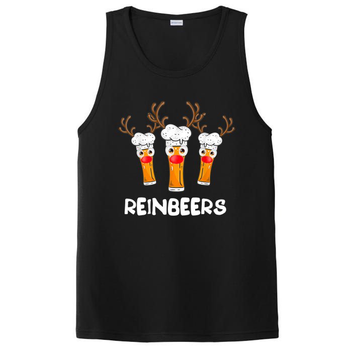 Reinbeers Funny Reindeer Beer Christmas Drinking Xmas Gift TShirt PosiCharge Competitor Tank