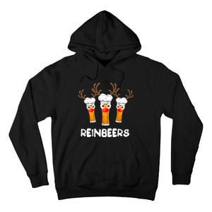 Reinbeers Funny Reindeer Beer Christmas Drinking Xmas Gift TShirt Tall Hoodie