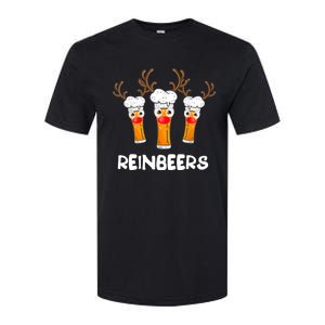 Reinbeers Funny Reindeer Beer Christmas Drinking Xmas Gift TShirt Softstyle CVC T-Shirt