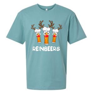 Reinbeers Funny Reindeer Beer Christmas Drinking Xmas Gift TShirt Sueded Cloud Jersey T-Shirt