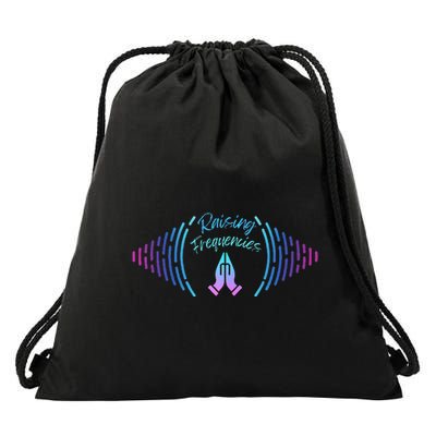 Raising Frequencies Drawstring Bag