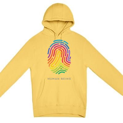 Rainbow Fingerprint Premium Pullover Hoodie