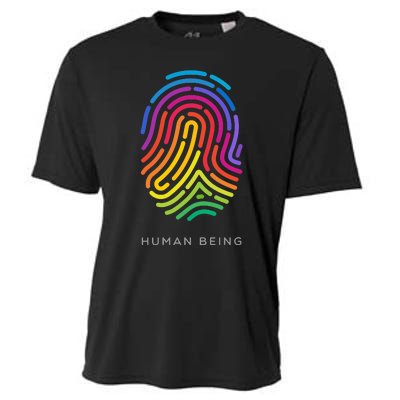 Rainbow Fingerprint Cooling Performance Crew T-Shirt