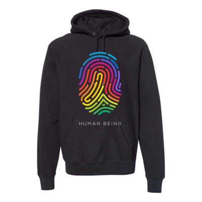 Rainbow Fingerprint Premium Hoodie