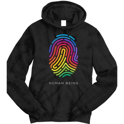 Rainbow Fingerprint Tie Dye Hoodie