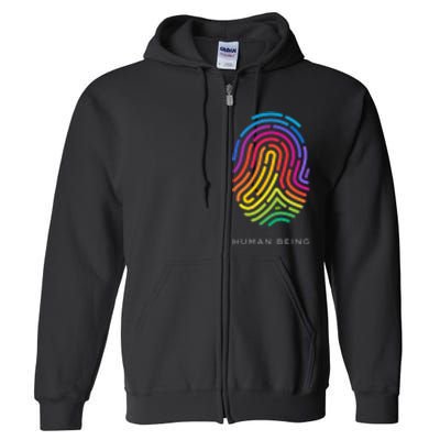 Rainbow Fingerprint Full Zip Hoodie