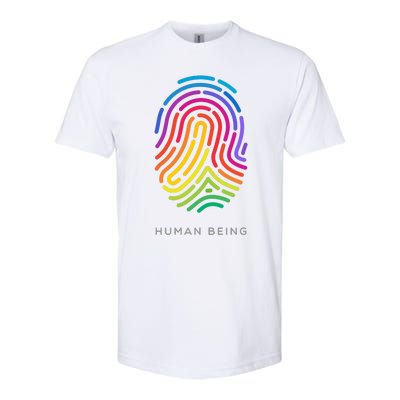 Rainbow Fingerprint Softstyle® CVC T-Shirt