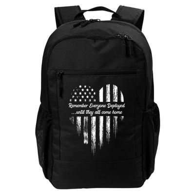 Red Friday Remember Everyone Deployed American Flag Heart Backpack