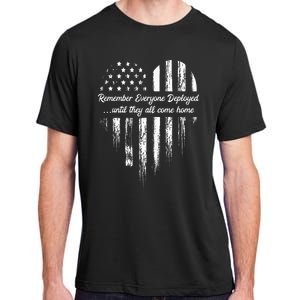 Red Friday Remember Everyone Deployed American Flag Heart Adult ChromaSoft Performance T-Shirt