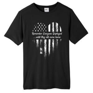 Red Friday Remember Everyone Deployed American Flag Heart Tall Fusion ChromaSoft Performance T-Shirt