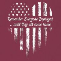 Red Friday Remember Everyone Deployed American Flag Heart 16oz Travel Tumbler