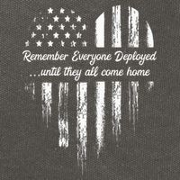 Red Friday Remember Everyone Deployed American Flag Heart Cotton Canvas Backpack
