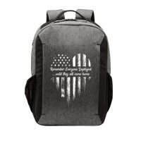 Red Friday Remember Everyone Deployed American Flag Heart Vector Backpack
