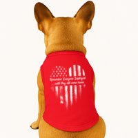 Red Friday Remember Everyone Deployed American Flag Heart Doggie Tank