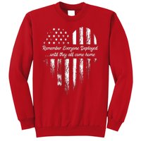 Red Friday Remember Everyone Deployed American Flag Heart Sweatshirt