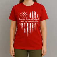 Red Friday Remember Everyone Deployed American Flag Heart T-Shirt
