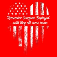 Red Friday Remember Everyone Deployed American Flag Heart Bag