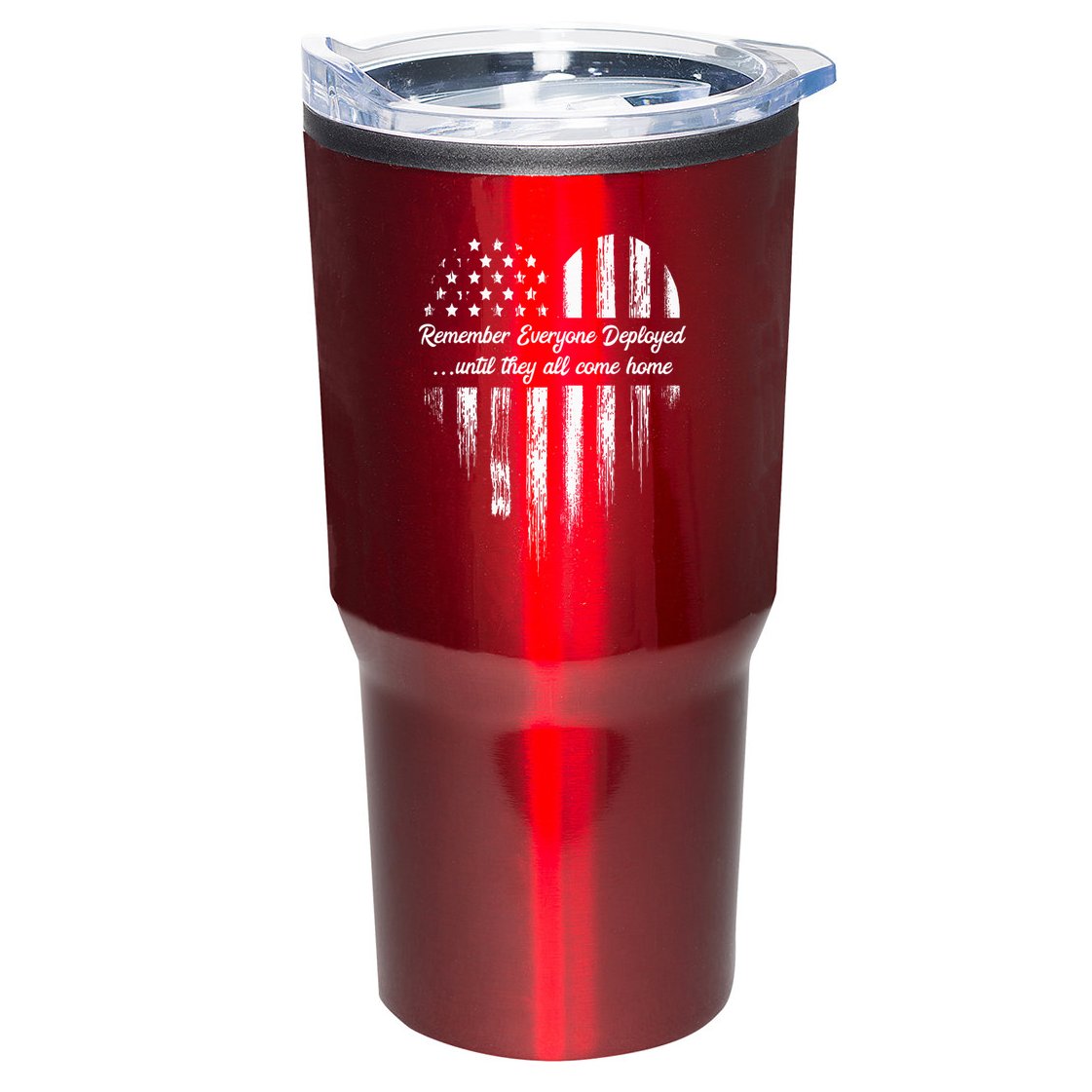 Red Friday Remember Everyone Deployed American Flag Heart Tumbler