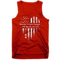 Red Friday Remember Everyone Deployed American Flag Heart Tank Top