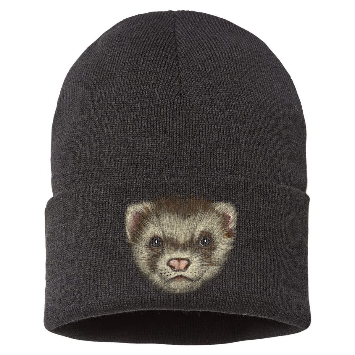 Realistic Ferret Sustainable Knit Beanie