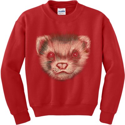 Realistic Ferret Kids Sweatshirt