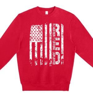 Red Friday Remember Everyone Deployed Military Wear RED Premium Crewneck Sweatshirt