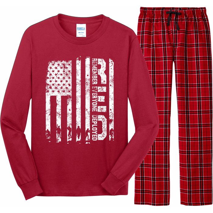 Red Friday Remember Everyone Deployed Military Wear RED Long Sleeve Pajama Set